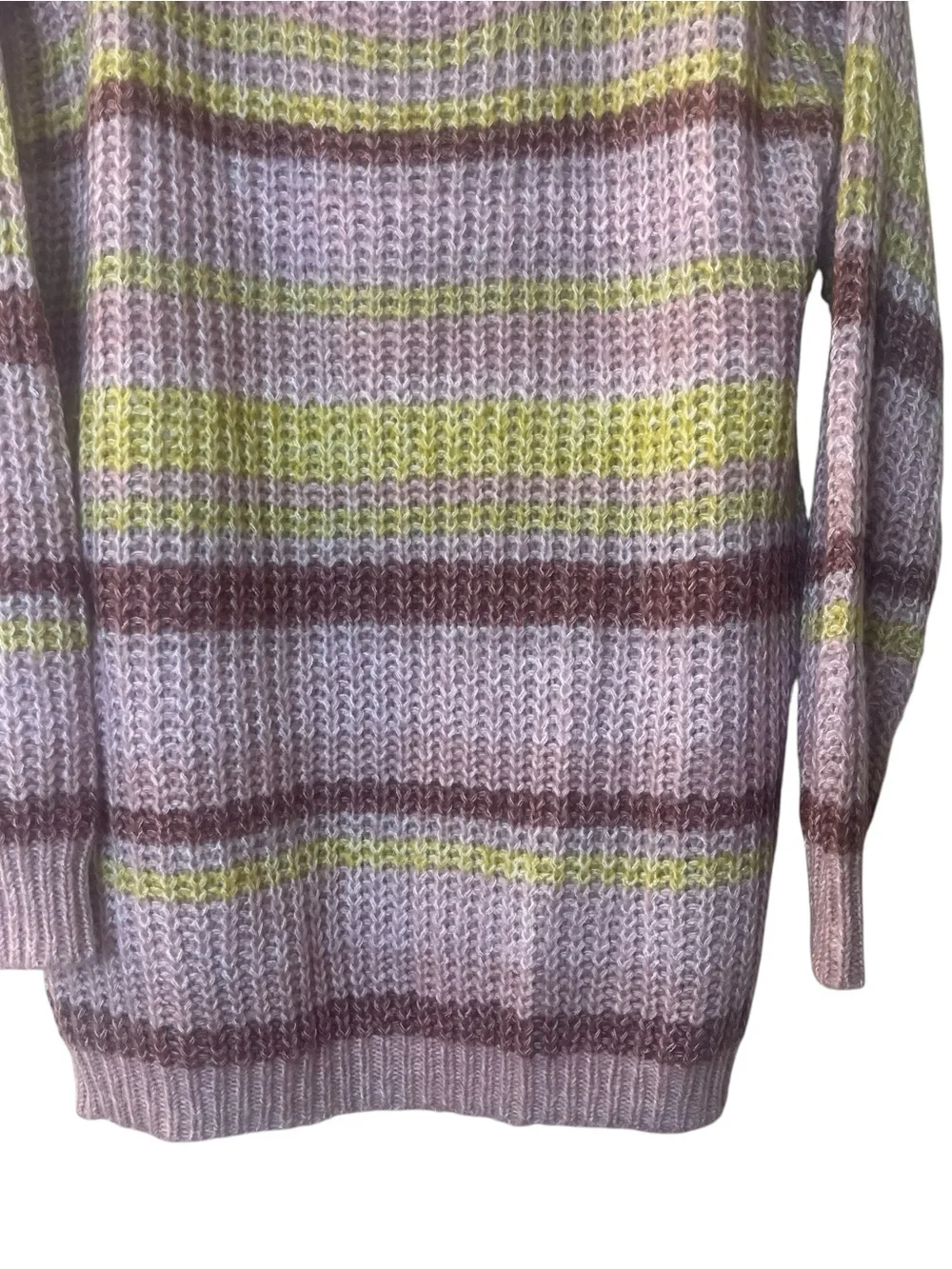 Ultra Flirt Striped Crewneck Knit Sweater Sz XL